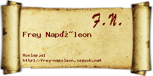 Frey Napóleon névjegykártya
